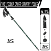Green 5-Section Folding Trekking Poles, Adjustable Lightweight Hiking Sticks for Walking, Camping & Outdoor Trekking