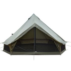 13.1FT Oxford Bell Tent for Family Camping Spacious Yurt Tent with Stove Jack, 4 Season Glamping Shelter, Waterproof Oxford Hot Tent for 4-8 People