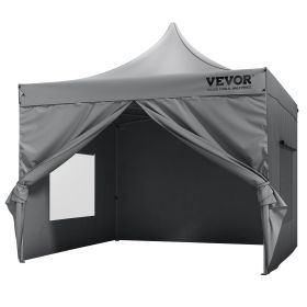 10x10 FT Pop up Canopy with Removable Sidewalls, Instant Canopies Portable Gazebo & Wheeled Bag, UV Resistant Waterproof