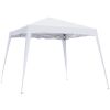 8' x 8' Pop Up Canopy, Outdoor Foldable Tent, Portable Canopy Tent with Carrying Bag for Camping, Party, Picnic, White