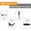 Folding Camping Cots for Adults with Carry Bags, Side Pockets, Outdoor Portable Sleeping Bed for Travel Camp Vocation, Blue