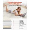 Japanese Tatami Mat, Queen Size Foldable Japanese Tatami Mattress, Futon Mattress with Storage Bag & Fastener, 9-Layer Floor Mat for Dormitory