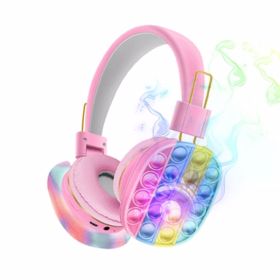 Stress Reducing Headphones, Children's Toy Headphones (Option: Pink light)