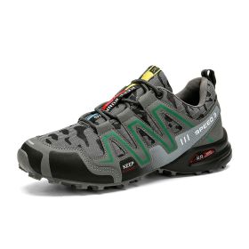 Men Hiking Shoes Climbing Male Sports Shoes Work Safety Toe Tactical Non-Slip Durable Trekking Sneakers Mens Footwear (Option: DARK GREY-43)