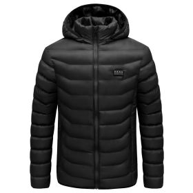 Winter Heated  Plus Size Jacket Electric Heated Clothing (Option: Zone 194control blue-3XL)