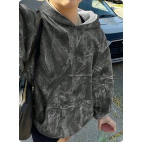 Hoodie Hot Sale Long Sleeve Jungle Maple Leaf Branches (Option: Grey-2XL)