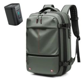 Travel Backpack Men's Business Multifunction Computer Bag Vacuum Compression Large-capacity Backpack (Option: Set3-19 Inch)