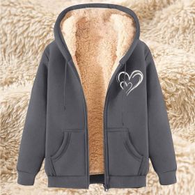 Sweater Men's Fleece-lined Thickened Men's Winter Lambskin (Option: 17 Dark Gray-L)